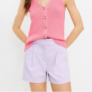 NWT Loft Pleated Shorts in Linen Twill Size 10